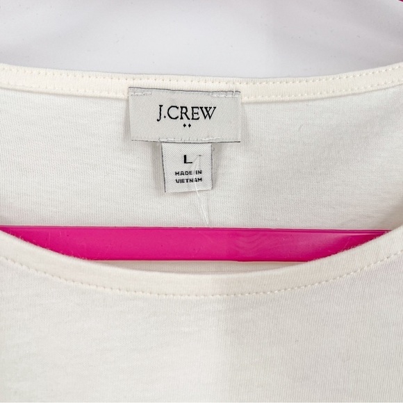 NWT J Crew White Long Sleeve Top - Picture 2 of 3